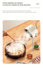 Mažas USB ventiliatorius virtuvei – 3 greičių, nuimamas filtras, komplekte 12 filtrų, baltas