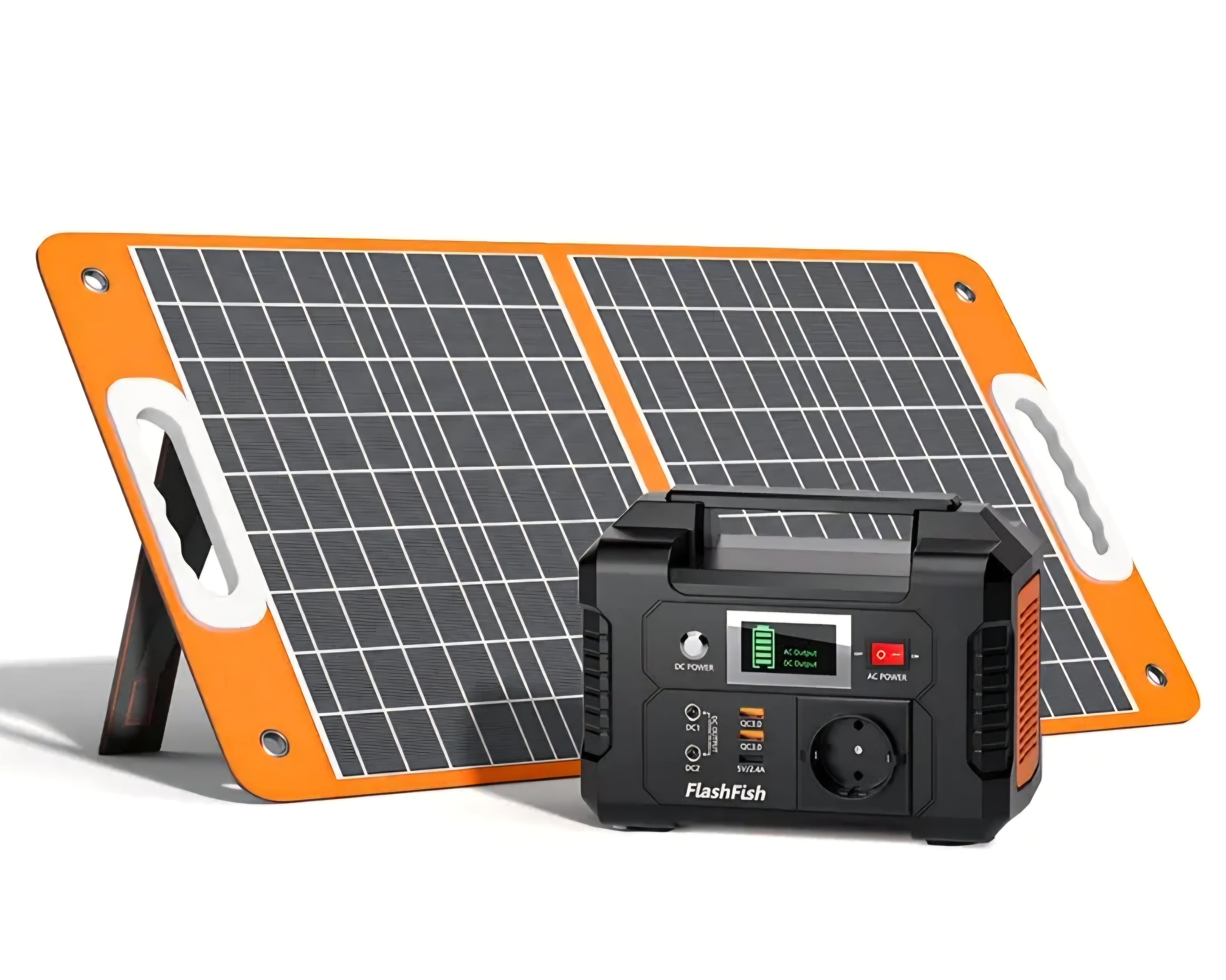 Flashfish 200W nešiojamas saulės generatorius – 60W saulės baterija, 151Wh/40800mAh atsarginė baterija