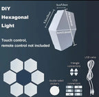 6 vnt. jutiklinio valdymo šešiakampis LED sieninis šviestuvas – neutrali balta, su naktiniu apšvietimu