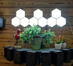 6 vnt. jutiklinio valdymo šešiakampis LED sieninis šviestuvas – neutrali balta, su naktiniu apšvietimu