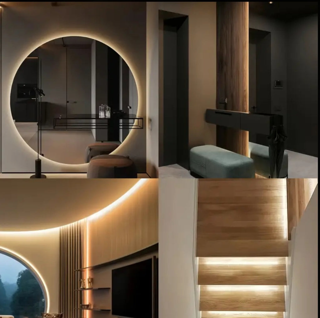 Protinga LED juostelė su judesio jutikliu – USB, šilta/balta 5V, lanksti, naktiniam apšvietimui