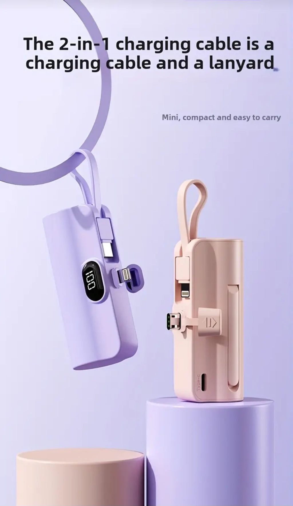 „BYGP 5000 mAh Mini Power Bank USB‑C