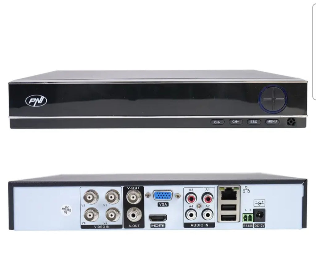 Vaizdo stebėjimo sistema 4x HD kameromis (WiFi, naktinis matymas, lauko/vidaus)