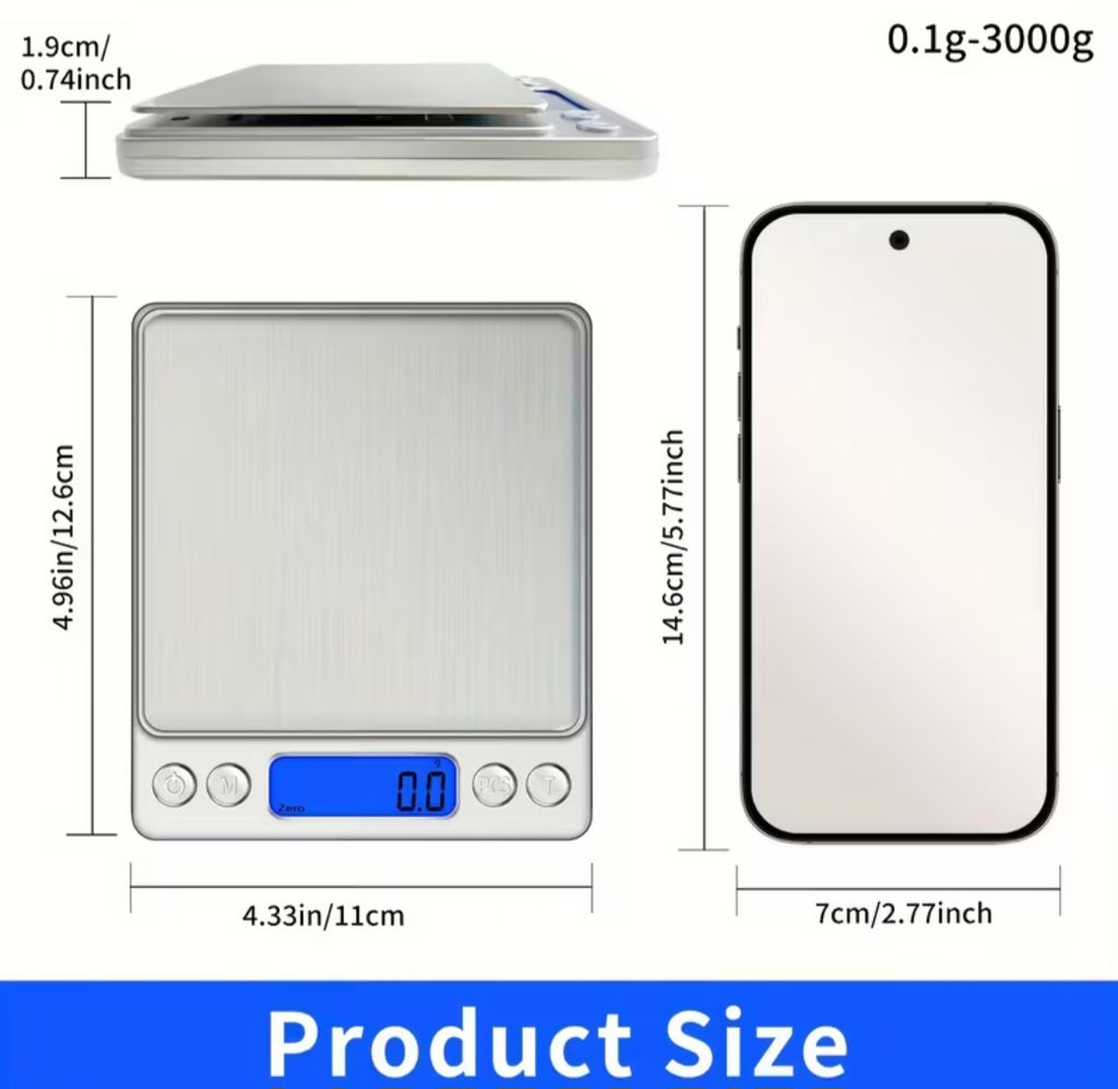 Ekolzp aukšto tikslumo skaitmeninė virtuvės svarstyklė – gramais ir uncijomis, būtina virimui, kepimui ir maisto ruošimui