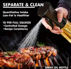 Dvigubos paskirties aliejaus ir padažų purškimo buteliukas – nelašantis, pakabinamas, universalaus naudojimo (1 vnt.)